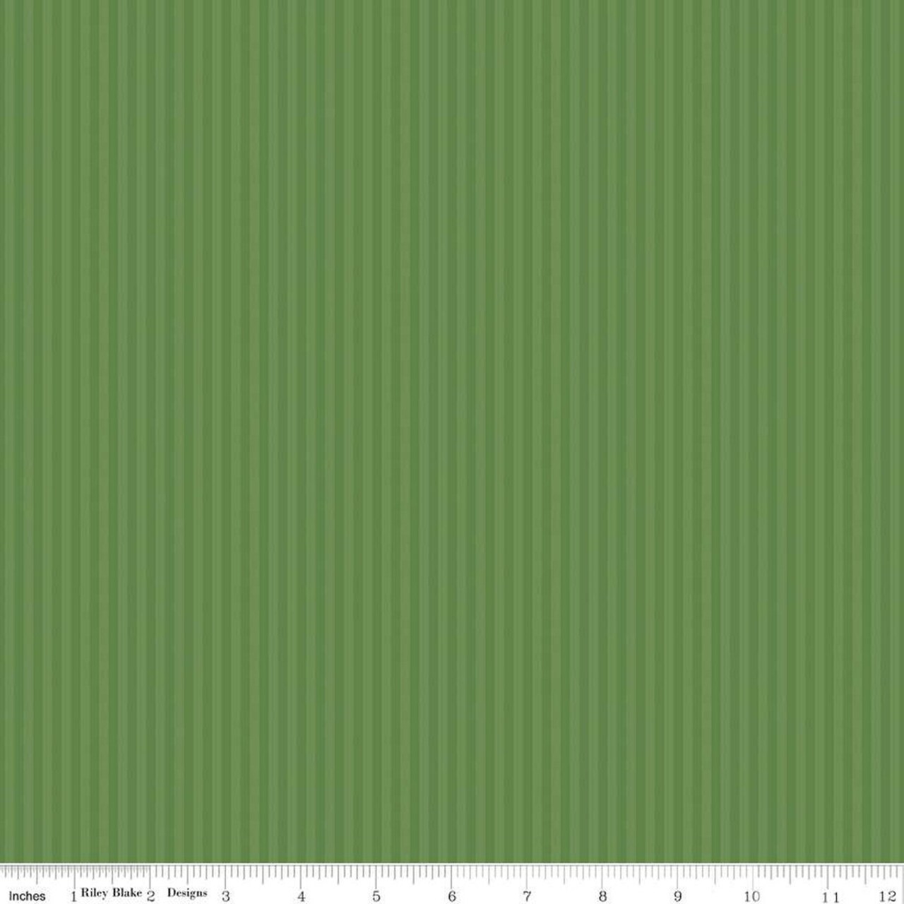 Fabric Riley Blake Basics Clover 1/8" Tonal Stripes by the Quarter Yard C500-CLOVER